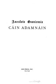 Cover of: Cáin Adamnáin