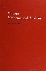 Cover of: Modern mathematical analysis