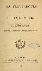 Cover of: Des troubadours et des cours d'amour.