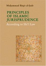 Principles of Islamic jurisprudence : according to Shiʿi law