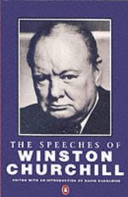 Cover of: Speeches of Winston Churchill, the