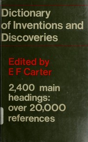 Cover of: Dictionary of inventions and discoveries