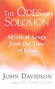 Cover of: Odes of Solomon: Mystical Songs from the Time of Jesus (Origins of Christianity)