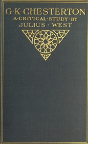 Cover of: G. K. Chesterton: a critical study