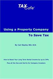 Using a Property Company to Save Tax by Carl Bayley