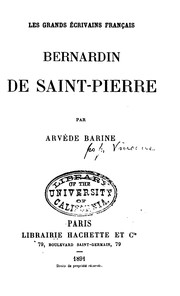 Cover of: Bernardin de Saint-Pierre