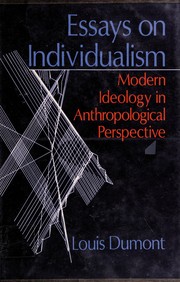 Cover of: Essays on individualism: modern ideology in anthropological perspective