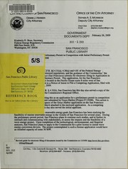 Cover of: Before the United States Federal Energy Regulatory Commission: application for preliminary permit, San Francisco Oceanside wave energy project