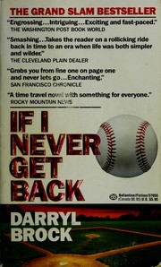 Cover of: If I Never Get Back
