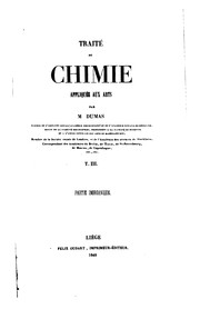 Cover of: Traité de chimie appliquée aux arts