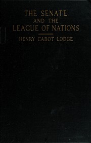 Cover of: The Senate and the League of Nations