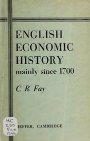 Cover of: English economic history, mainly since 1700.