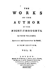 Cover of: The Works of the Author of the Night-thoughts.: In Four Volumes.
