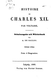 Cover of: Histoire de Charles XII.