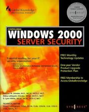 Cover of: Configuring Windows 2000 Server Security (Syngress)