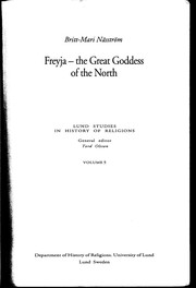 Cover of: Freyja - The Great Goddess of the North (Lund Studies in History of Religions, Vol 5)