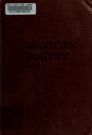Cover of: An anthology of American poetry: lyric America, 1630-1941