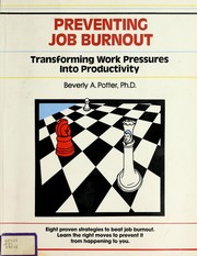 Cover of: Preventing job burnout