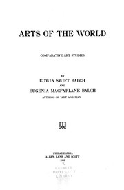 Cover of: Arts of the world: comparative art studies