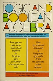 Cover of: Logic and Boolean algebra