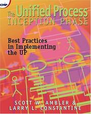 Cover of: The Unified Process Inception Phase : Best Practices for Implementing the UP