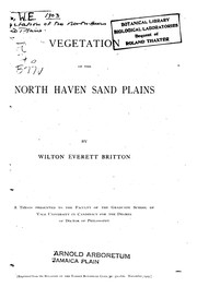 Cover of: Vegetation of the North Haven sand plains
