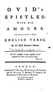 Cover of: Ovid's Epistles: With His Amours