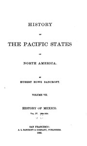 Cover of: History of the Pacific states of North America.