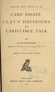Cover of: Card essays
