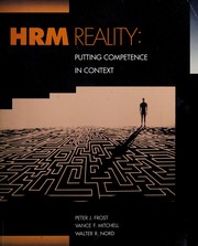 Cover of: HRM reality by [compiled by] Peter J. Frost, Vance F. Mitchell, Walter R. Nord.