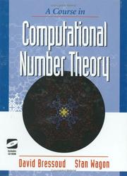 A course in computational number theory by David M. Bressoud, Stan Wagon