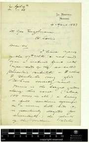 Correspondence by Hanbury, Thomas Sir