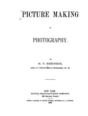 Cover of: Picture-making by photography.