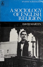 Cover of: A sociology of English religion