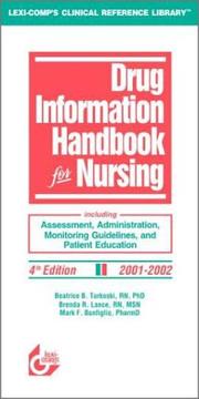 Cover of: Drug Information Handbook for Nursing