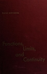 Cover of: Functions, limits, and continuity.