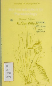 An introduction to parasitology by R. Alan Wilson