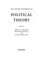 Cover of: The Oxford handbook of political theory by John S. Dryzek, Bonnie Honig, Anne Phillips