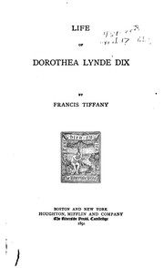 Cover of: Life of Dorothea Lynde Dix.