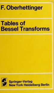 Cover of: Tables of Bessel transforms.