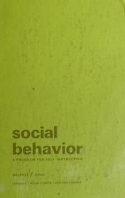 Cover of: Social behavior