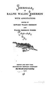 Cover of: Journals of Ralph Waldo Emerson: with annotations