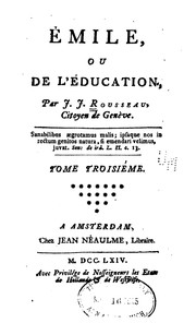 Cover of: Émile: ou, De l'éducation by Jean-Jacques Rousseau