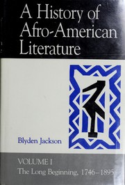 Cover of: A history of Afro-American literature