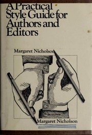 Cover of: A practical style guide for authors and editors.