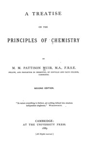 Cover of: A treatise on the principles of chemistry