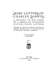 Cover of: More letters of Charles Darwin by Charles Darwin