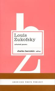 Cover of: Louis Zukofsky: Selected Poems (American Poets Project)