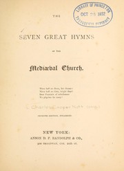 Cover of: The Seven great hymns of the mediaeval church