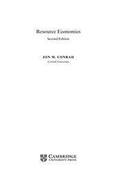 Cover of: Resource economics